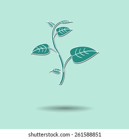Vector illustration of  Tree color background.
