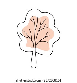 vector illustration tree in doodle style
