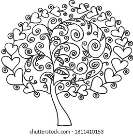 vector illustration tree drawing design
