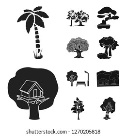 Vector illustration of tree  and forest logo. Set of tree  and green stock vector illustration.