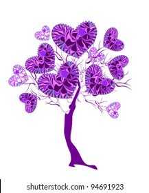 vector illustration of tree of happiness