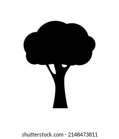ilustración vectorial del icono de árbol aislado en fondo blanco