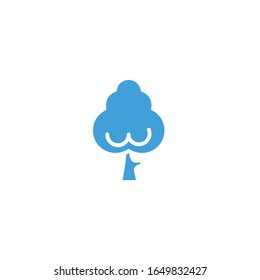 Ilustración del vector, plantilla de icono de árbol