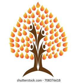 Vector illustration Tree isolated on a white background, 