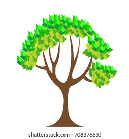Vector illustration Tree isolated on a white background, 
