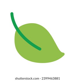 Vector illustration of tree leaf floating in the wind.