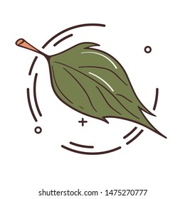 Vector Illustration tree leaf on a white background. Good for card, poster, banner, invitation, postcard, icon. EPS 10