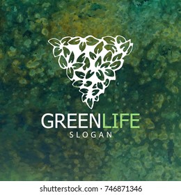 Vector illustration of tree logo or icon. Design template, badges, labels and logotype for business