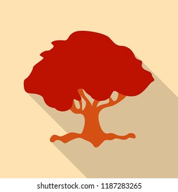 Vector illustration of tree and nature icon. Collection of tree and crown stock vector illustration.