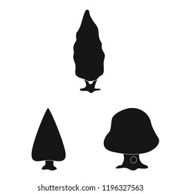 Vector illustration of tree and nature logo. Set of tree and crown stock symbol for web.