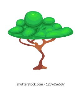 Vector illustration of tree and nature logo. Set of tree and crown stock vector illustration.