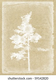 Vektorgrafik-Baum auf altem Papier