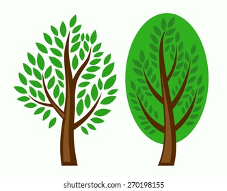 vector illustration of Tree on white background