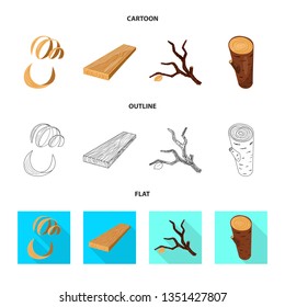Vector illustration of tree   and raw  logo. Collection of tree   and construction vector icon for stock.
