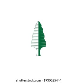 Vector illustration of a tree shape 
Suitable for use as logos, icons, etc