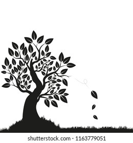 Vector Illustration : Vector tree silhouette