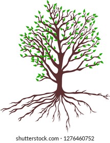 
vector illustration tree silhouette