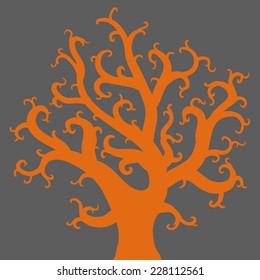 vector illustration of the tree silhouette