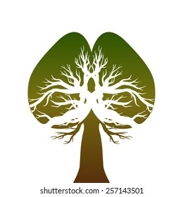 vector illustration of the tree silhouette