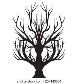 vector illustration of the tree silhouette