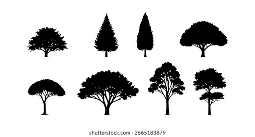 vector illustration of tree silhouette