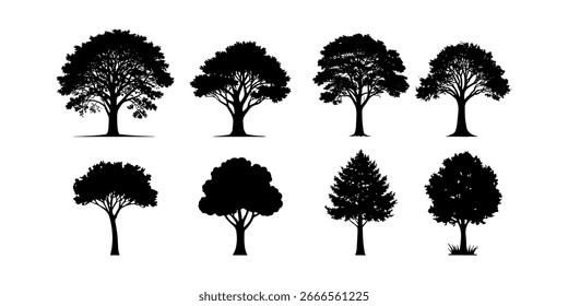 Vektorgrafik der Baumsilhouette