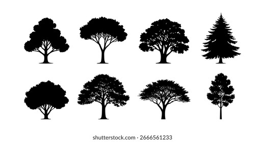 vector illustration of tree silhouette