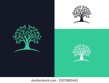 Vector illustration of Tree Simple Logo Design