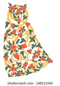 Vector and illustration of tree Thai art