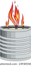 Vector illustration of a trench candle