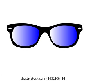 Ilustración vectorial de un modelo de anteojos de moda