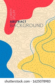 Vector illustration in trendy flat style and pastel sand colors - background with space for text. Wallpaper, banner, greeting card, poster