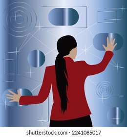 Vector illustration in trendy flat style Digital technology of the future - Powered by Shutterstock - Get 15% off with code: PIKWIZARD15