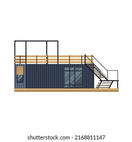 ilustración vectorial con pequeñas casas modernas