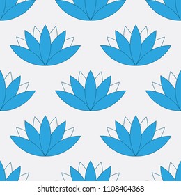 vector illustration of trendy modern lotus flower pattern collection