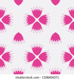 vector illustration of trendy modern lotus flower pattern collection
