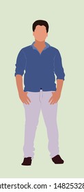 vector illustration of trendy young man