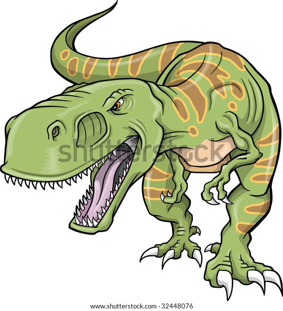 Vector Illustration Trex Dinosaur Stock Vector (Royalty Free) 32448076 ...