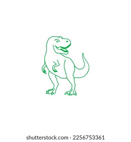 vector illustration of trex doodle concept