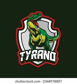 Vector illustration of trex mascot logo template for sport team and gaming team