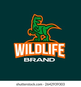 Vector illustration of Trex mascot logo template for sport team and gaming team
