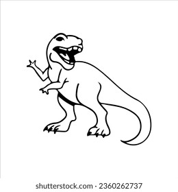 vector illustration trex outline concept