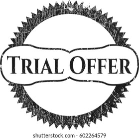 Vector illustration of Trial Offer written on a chalkboard
