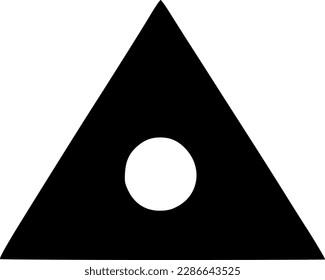vector illustration of triangle and circle shape