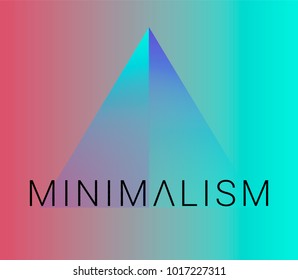 Vector illustration of triangle, holographic moonbeam.