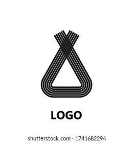 Vektor-Abbildung eines Dreieck-Logos, Emblems, Zeichen, Symbols