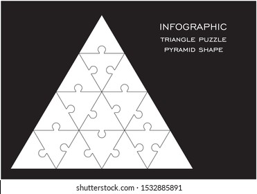 Ilustración vectorial, forma piramidal triangular.