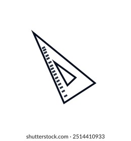 Icono de Regla de triángulo de Ilustración vectorial