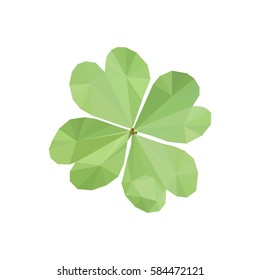 vector illustration triangulation clover quatrefoil