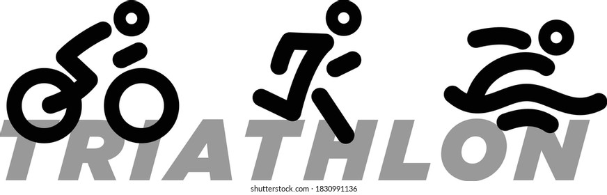 The Vector Illustration Of The Triathlon Logo